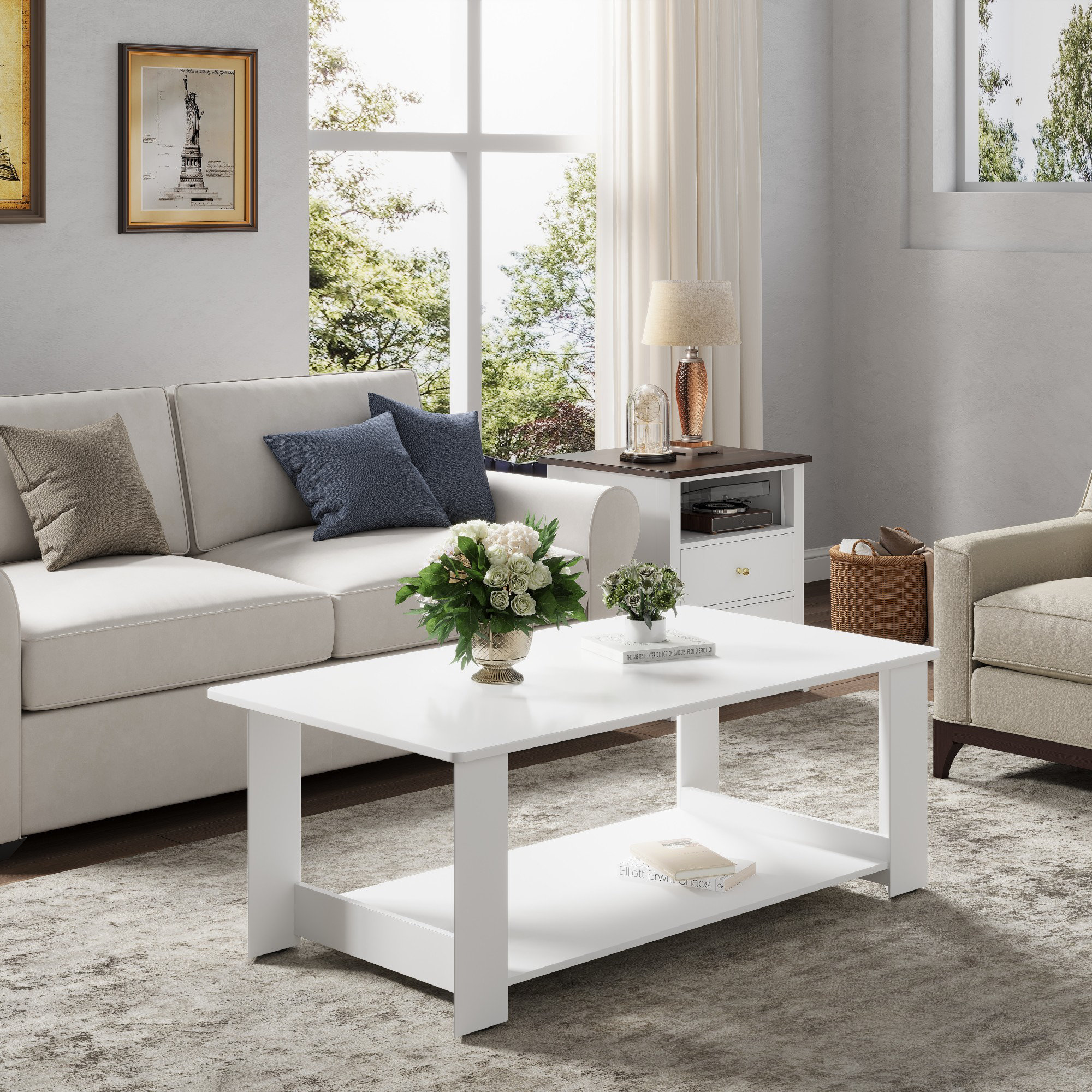 Genrich coffee table with storage hotsell